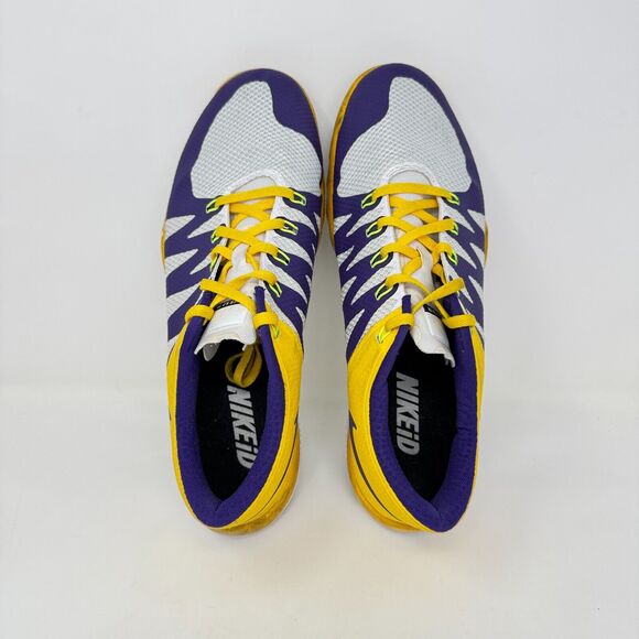 Nike Free Trainer 5.0 v6 Louisiana Tigers Athletic Running Shoes Men's Size 10.5 - Picture 7 of 9